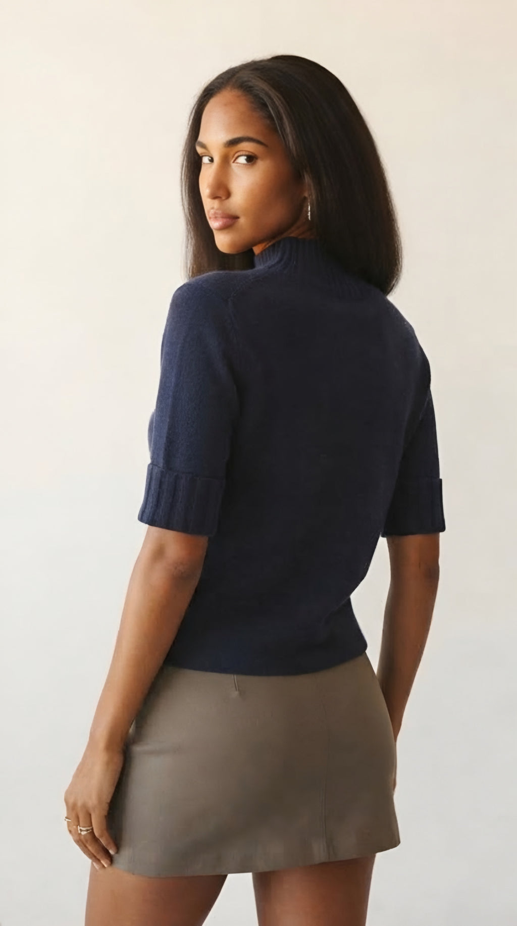 Hausse Chunky Ribbed High Collar Sweater