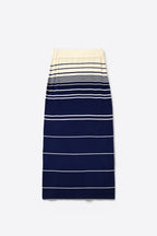 Bord Stripe Knit Midi Skirt