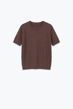Câble Fine Knit Crew Neck