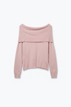 Bardot Ribbed Off Shoulder Sweater