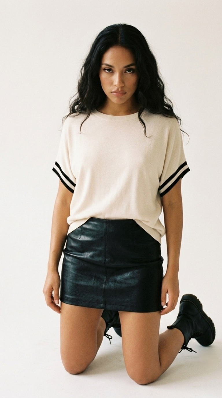 Bande Stripe Sleeve Sweater