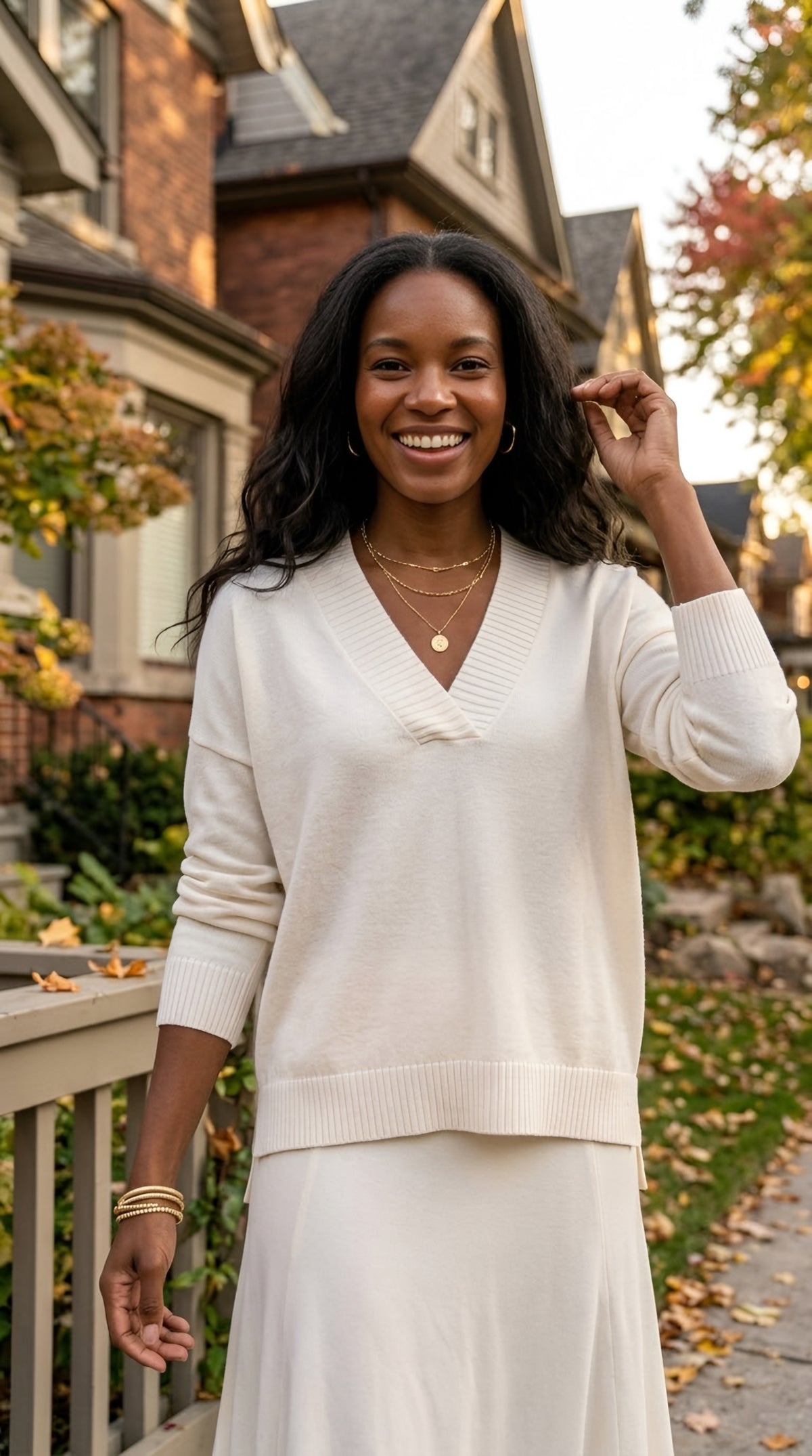 Solstice V-Neck Knit Jumper
