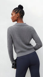 Câble Polo Knit Sweater