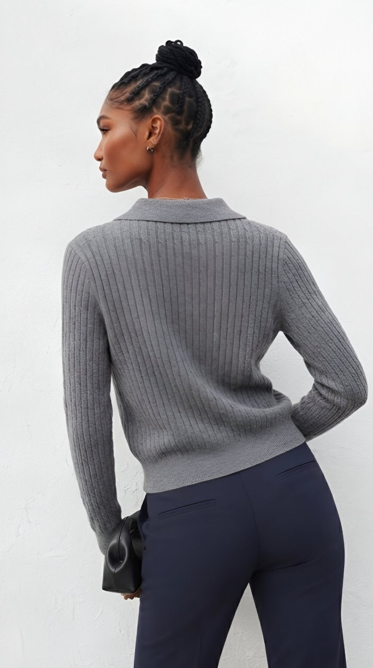 Câble Polo Knit Sweater