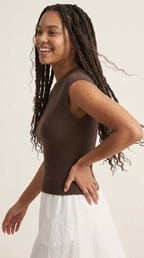Collet Ribbed Sleeveless Sweater