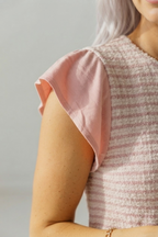 Volant Flutter Sleeve Top