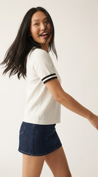 Bande Stripe Sleeve Sweater