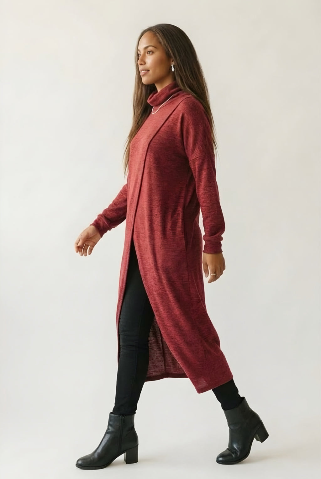 Cité Turtleneck Tunic — Bordeaux