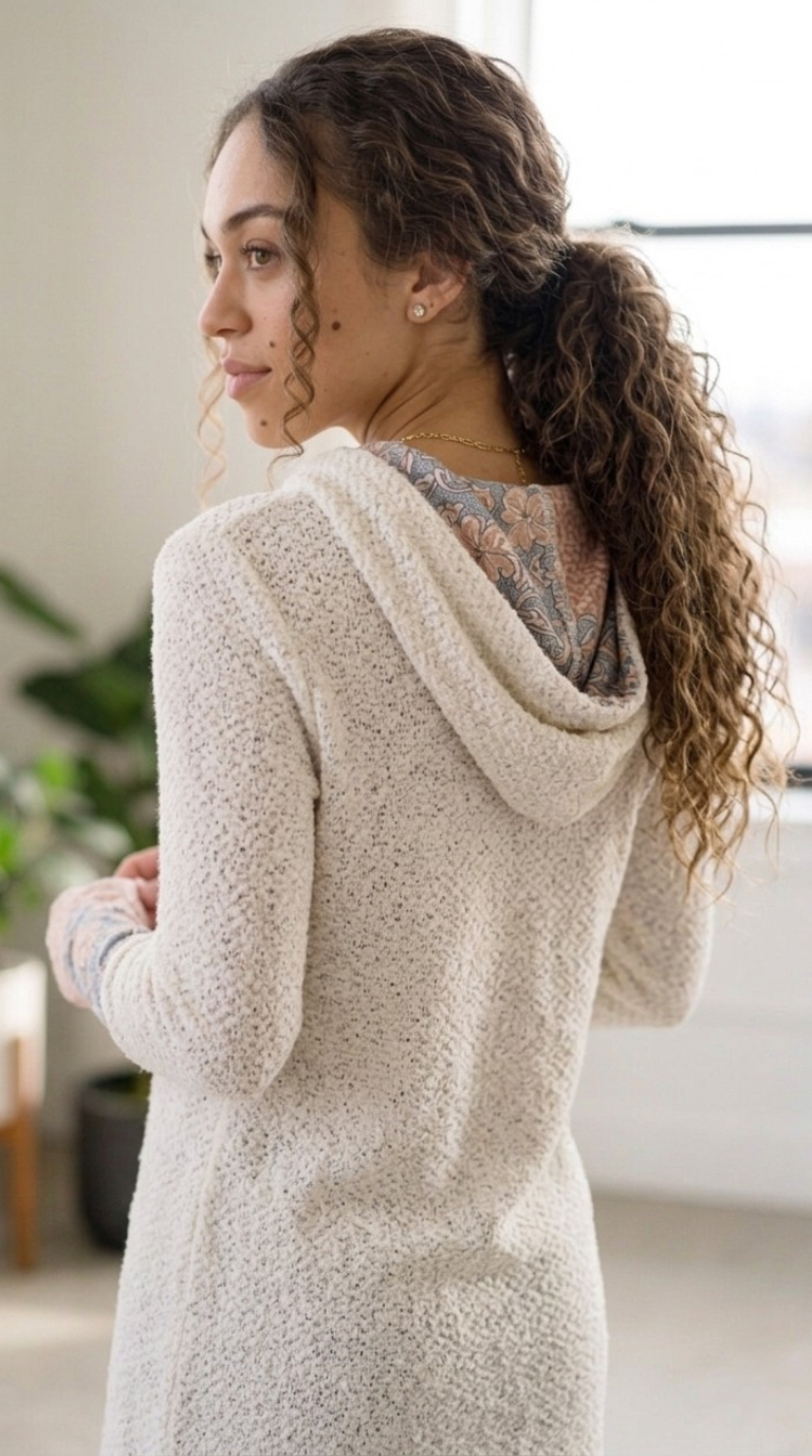 Automne Waffle Knit Hoodie