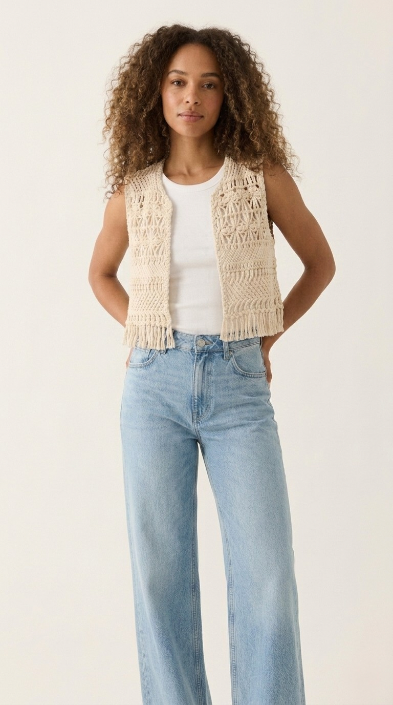 Flecos Open Knit Vest