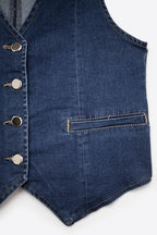 Gilet Dark Wash Denim Vest