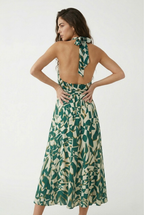 Ibiza Abstract Halter Midi Dress