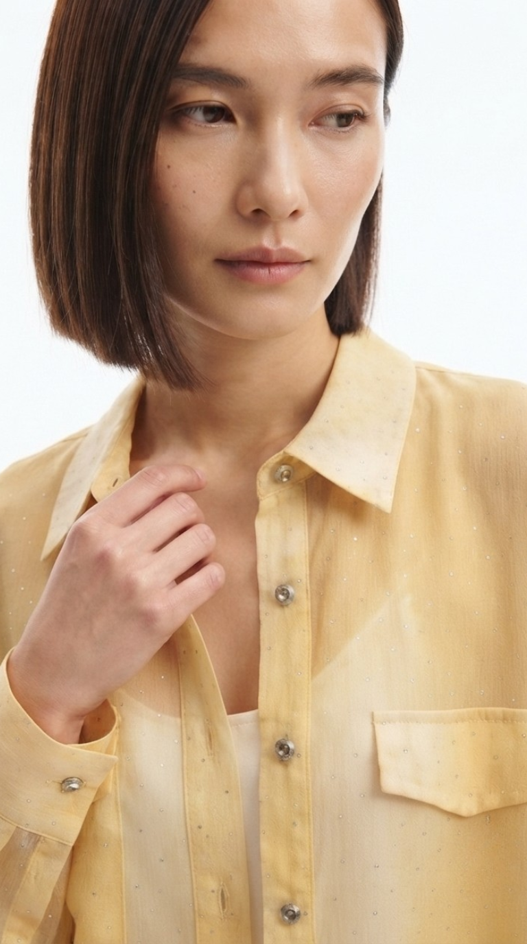 Nuée Strass Chiffon Shirt