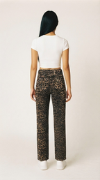 Félin Leopard Straight Leg Jeans