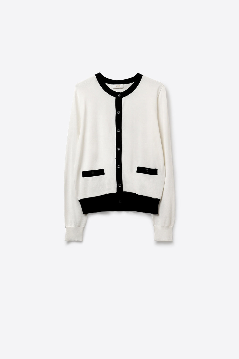 Galon Contrast Trim Cardigan