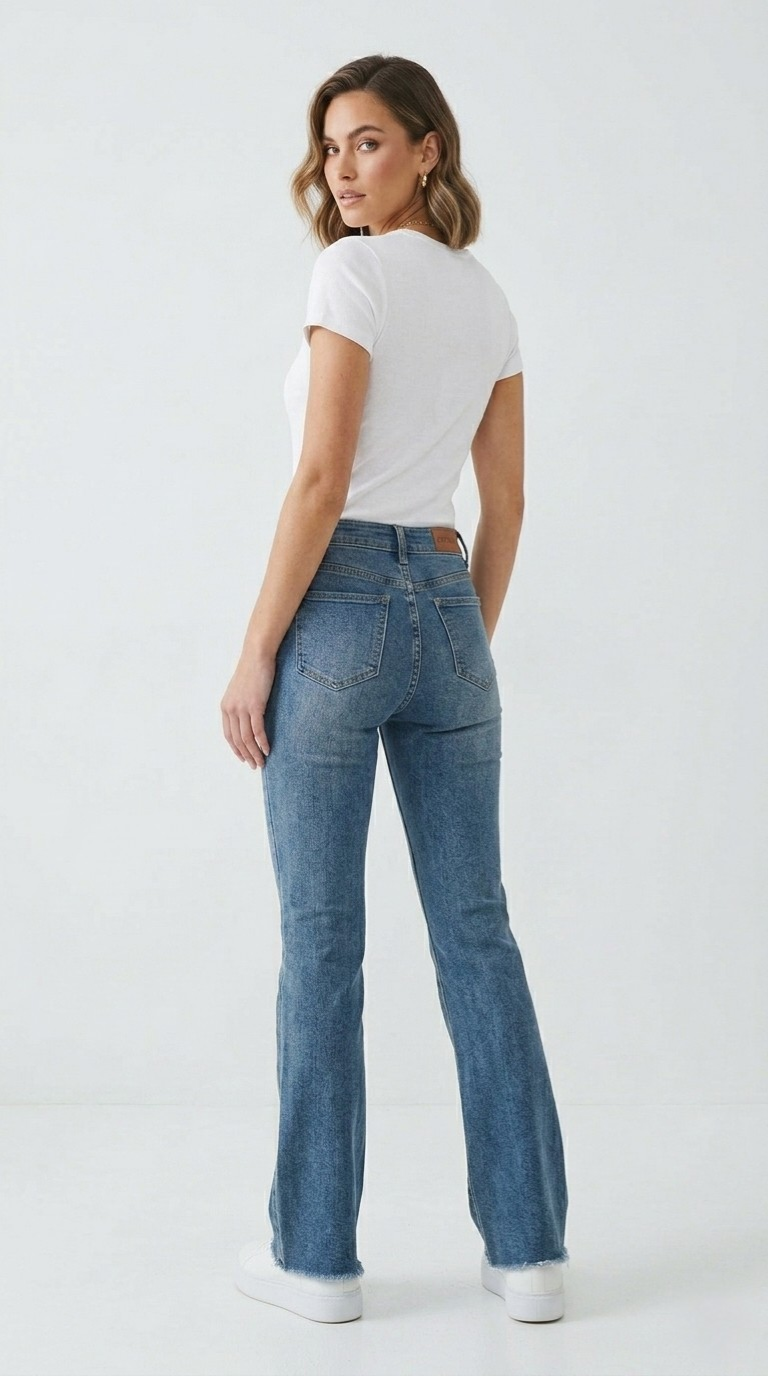 Pavillon Mid Rise Flare Jeans