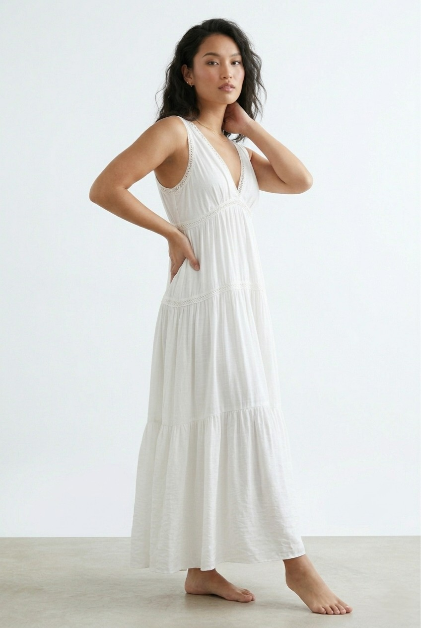 Dentelle Boho Lace Maxi Dress