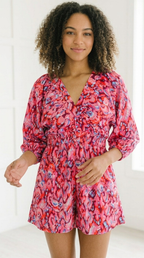 Remous Abstract Print Romper