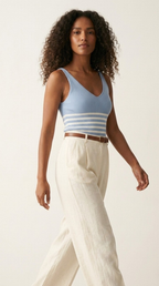 Cascade Stripe Ribbed Tank