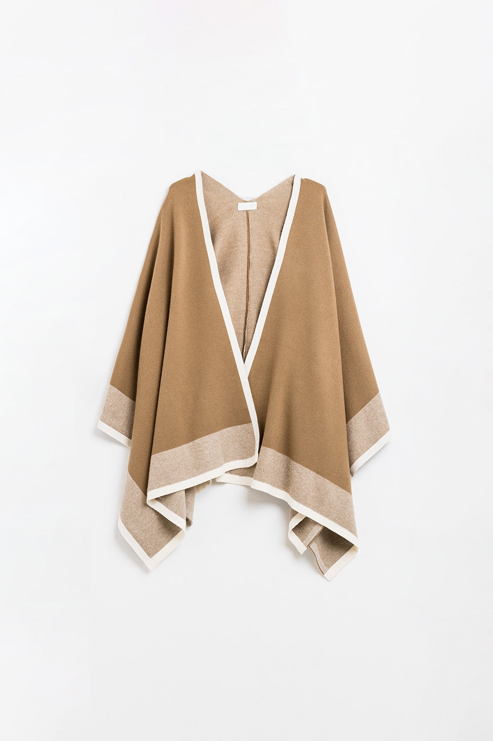 Bordure Chunky Knit Poncho