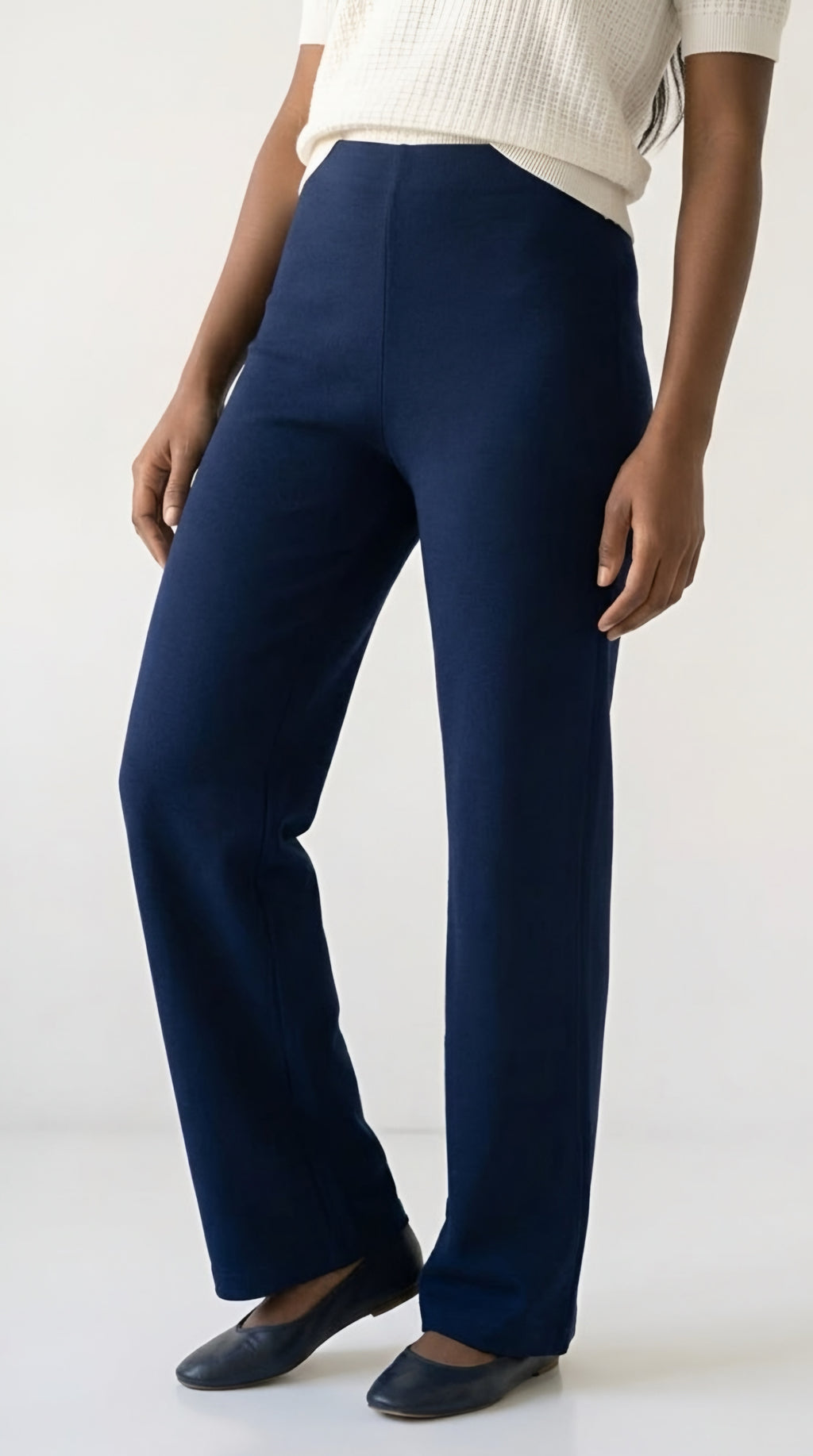 Fluide Stretch Knit Wide Leg Pants