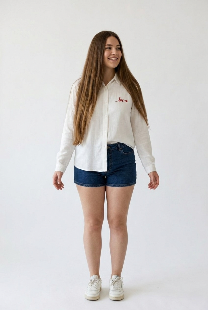 Tendresse Love Embroidered Shirt