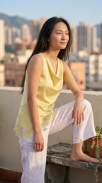 Asymétrie Satin Lace Top