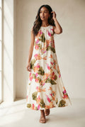 Aquarelle Floral Sleeveless Maxi Dress