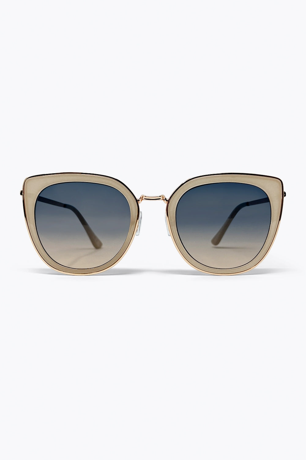 Dorée Beige Cat Eye Metal Shades