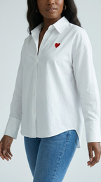 Cœur Embroidered Button Shirt