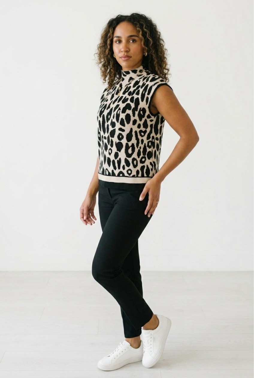 Savane Leopard Knit Blouse