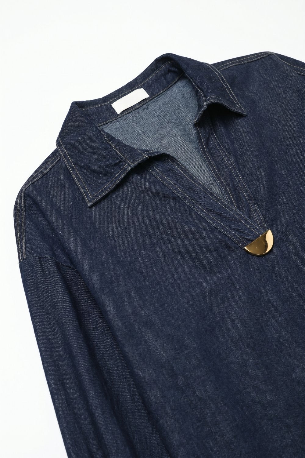Dorée Denim Gold Trim Shirt
