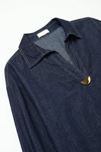 Dorée Denim Gold Trim Shirt