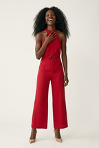Croisé Halter Wide Leg Jumpsuit