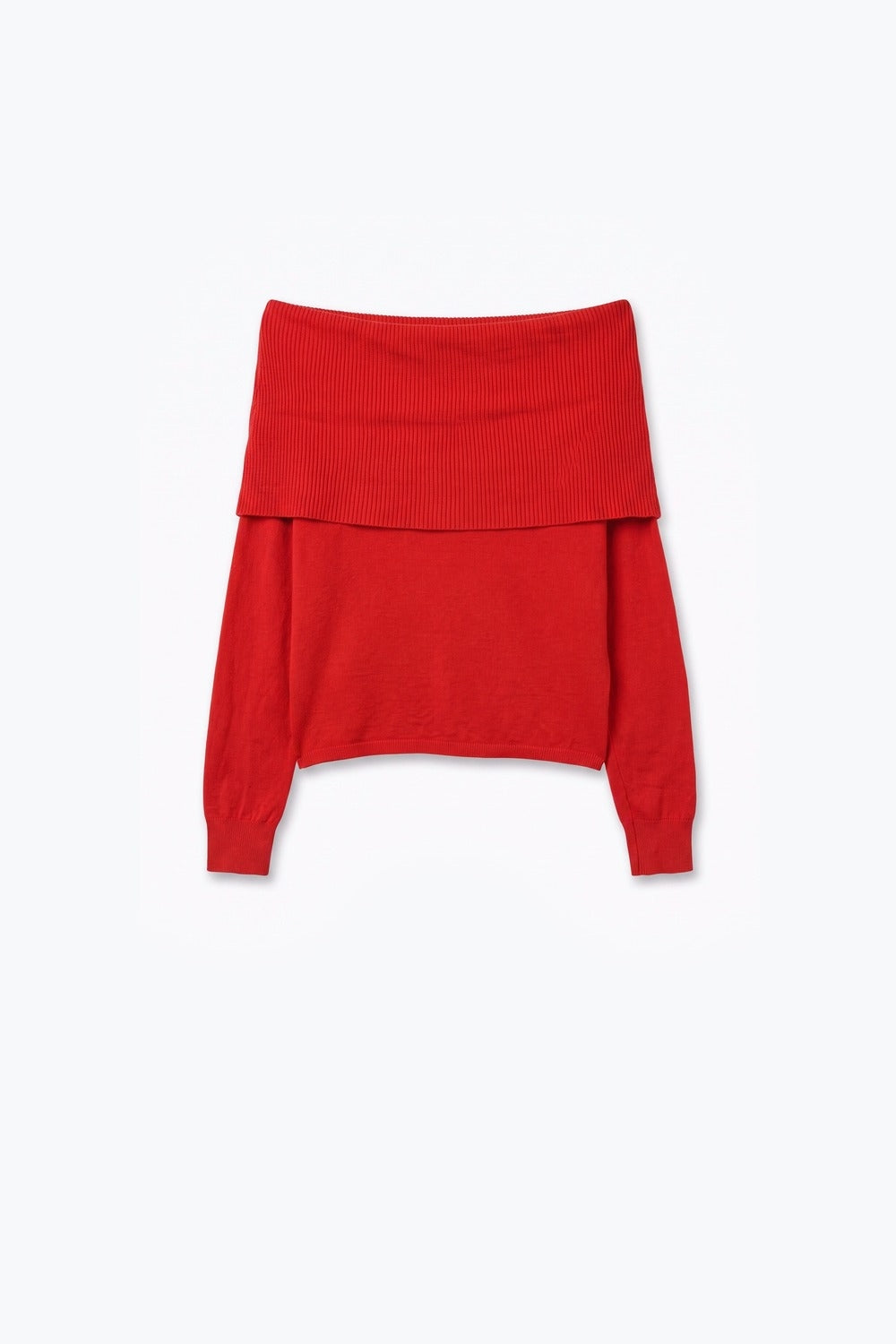 Bardot Ribbed Off Shoulder Sweater