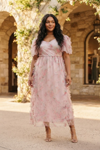 Colombe Flutter Sleeve Maxi Dress