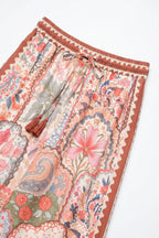 Paisley Wide Leg Drawstring Pants