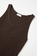 Nerveux Ribbed V-Neck Tank
