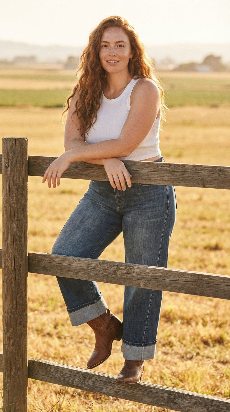 Courbe Barrel Cuffed Jeans