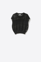 Treillis Cap Sleeve Sweater