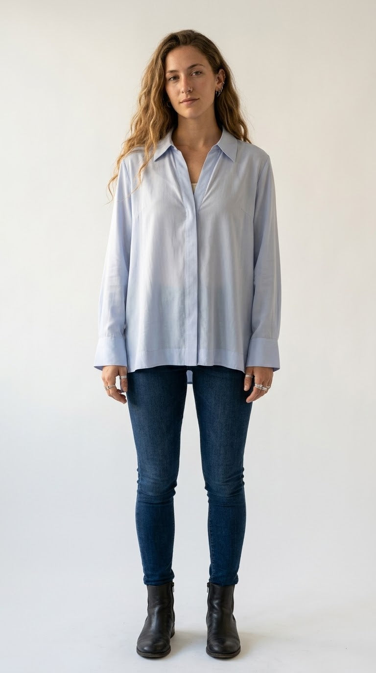 Voilure Oversized Button Blouse