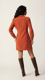 Sillage Corduroy Button-Down Dress