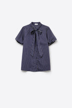 Nœud Stripe Bow Tie Shirt