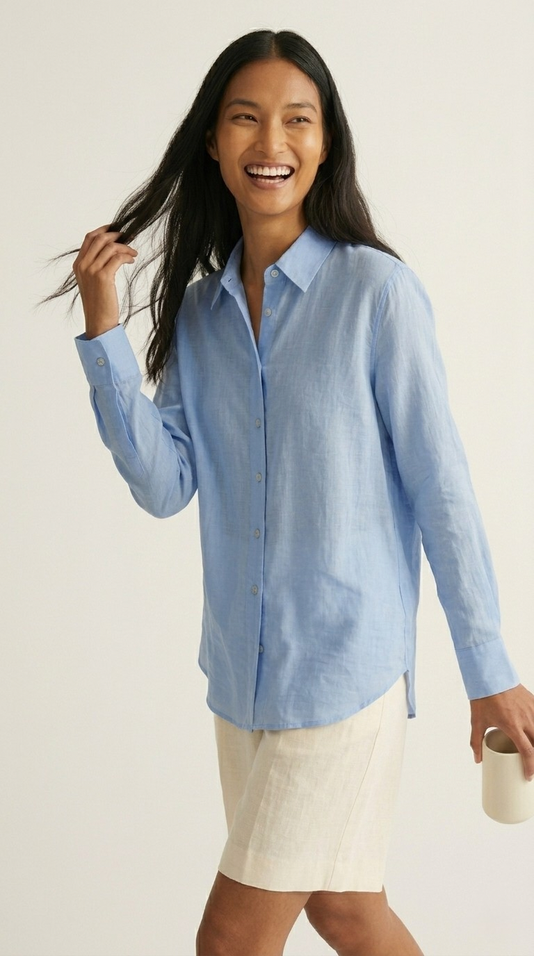 Diaphane Sheer Button-Down Shirt