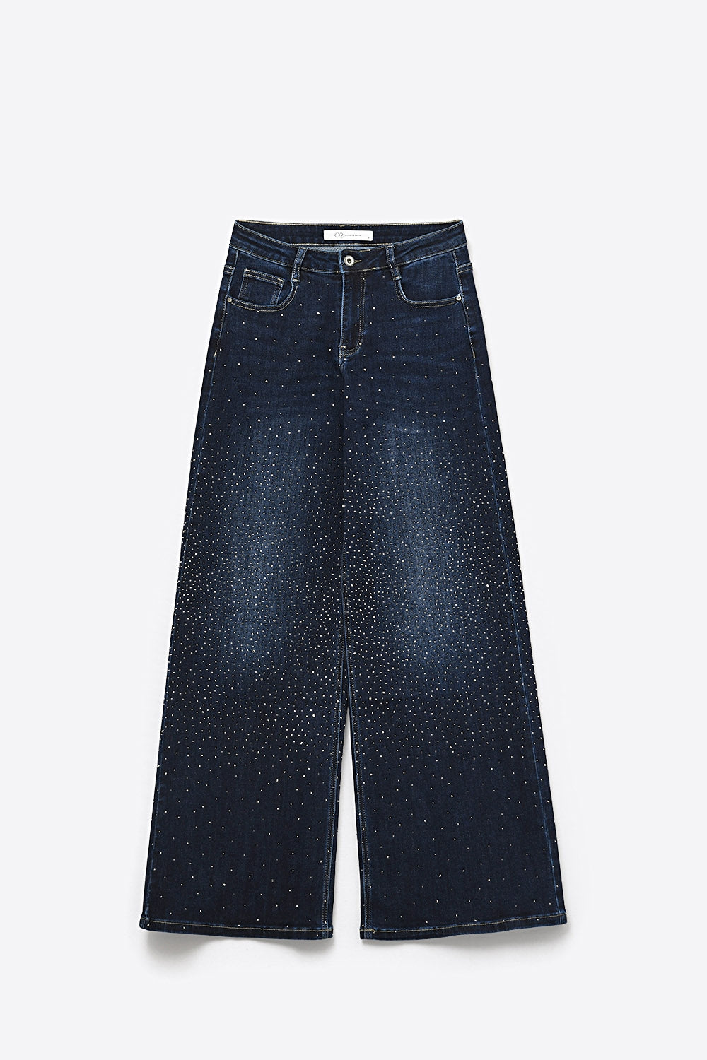 Éclat Wide Leg Rhinestone Denim