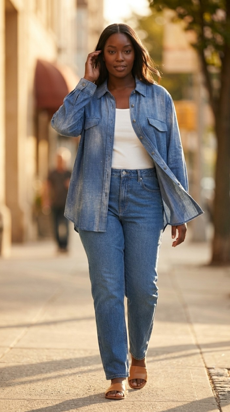 Nuée Strass Chiffon Shirt