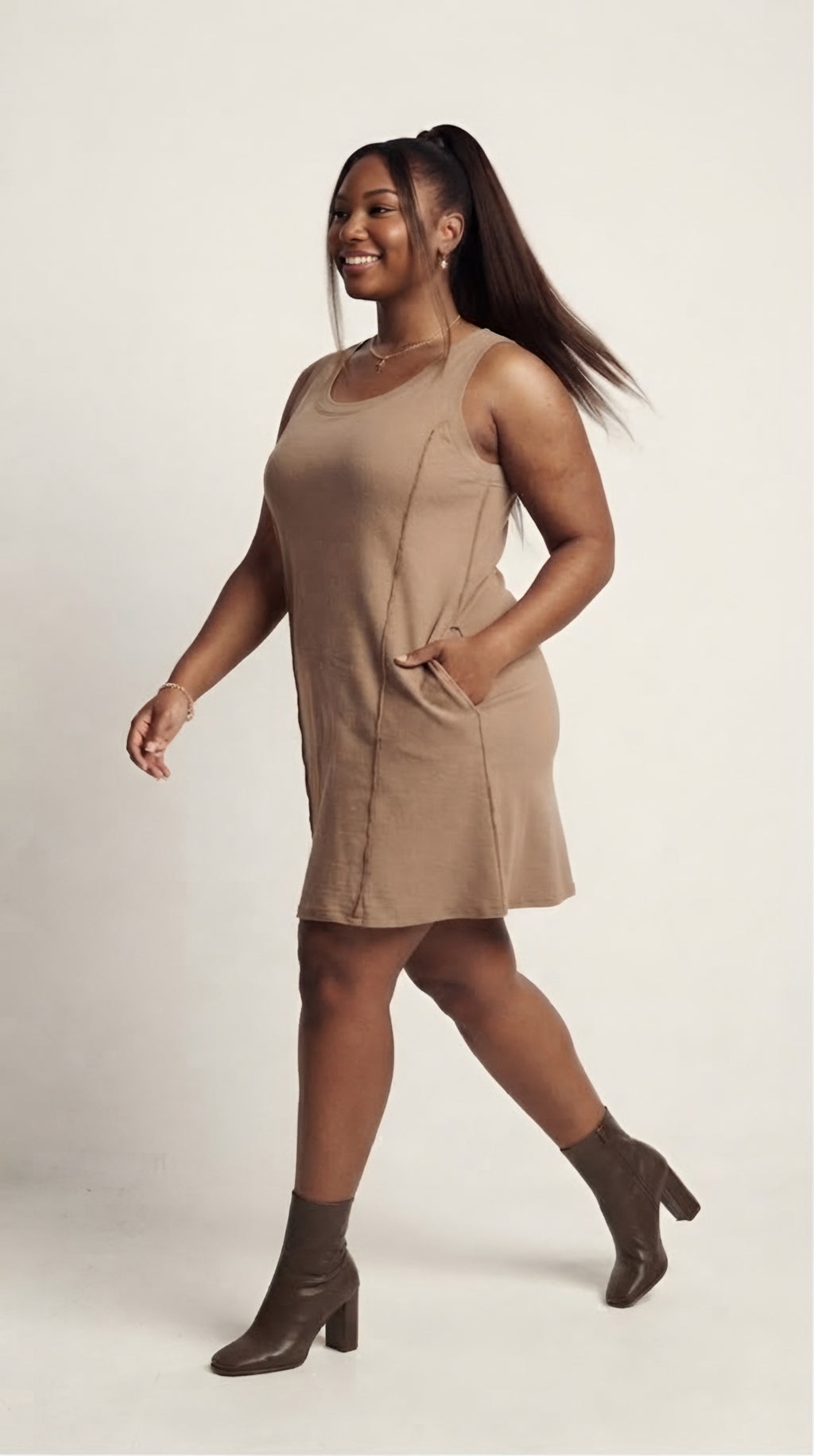 Ardoise Tank Dress — Moka