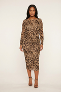 Féroce Leopard Bodycon Midi Dress