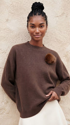 Flocon Pom-Pom Knit Sweater