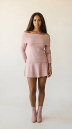 Bardot Ribbed Off Shoulder Sweater